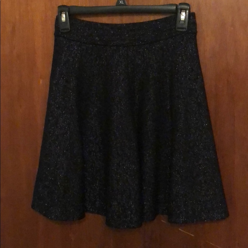 Shimmery black skirt